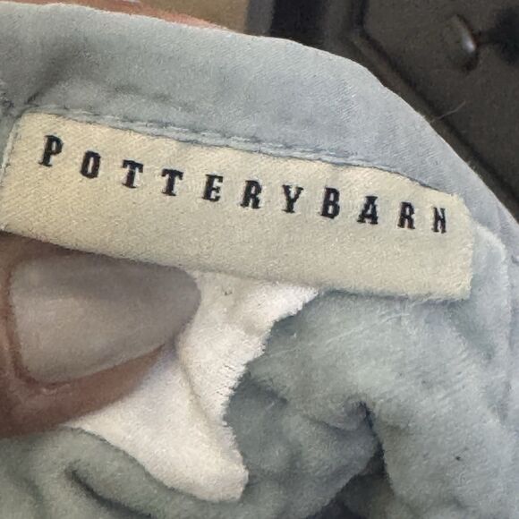 Pottery Barn Pickstitch Handcrafted Cotton King Quilt Loden Green - Picture 3 of 4